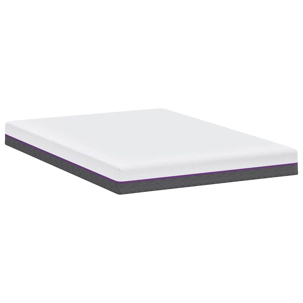 Matratze Weiß und Grau 140 x 190 cm Memory Foam