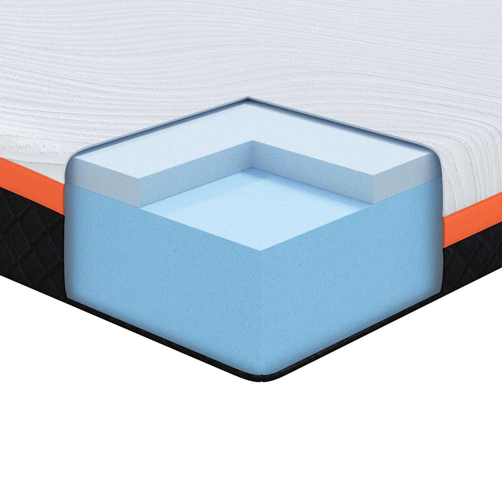 Matratze Weiß und Grau 70 x 200 cm Gel-Speicherschaum