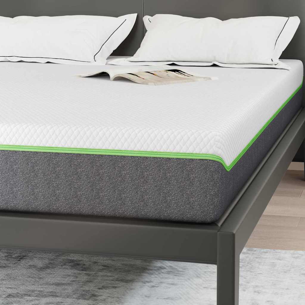 Matratze Weiß und Grau 140 x 190 cm Taschenfeder
