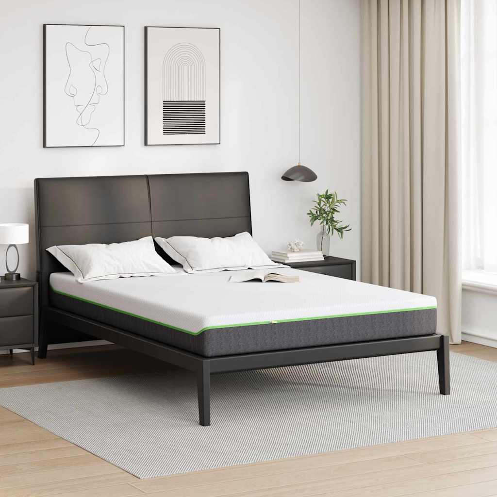 Matratze Weiß und Grau 140 x 190 cm Taschenfeder