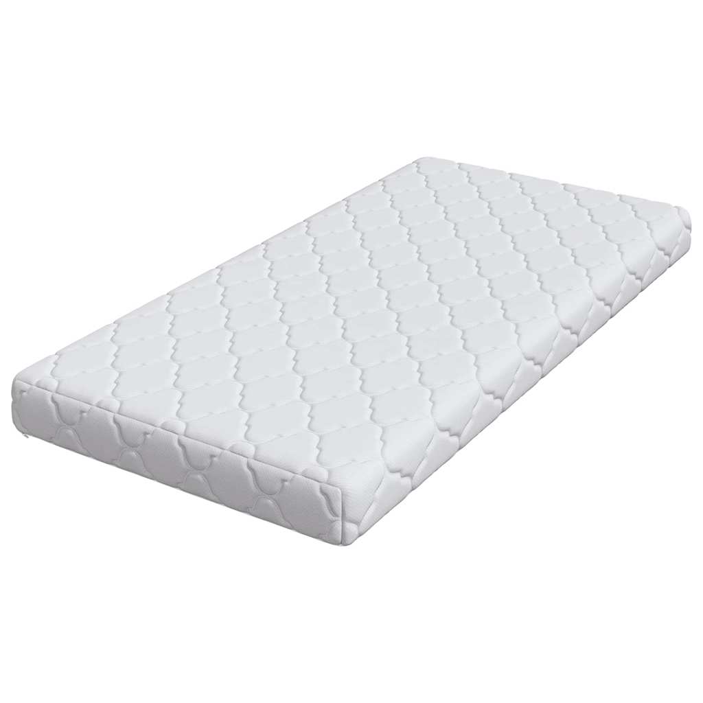 Matratze mit Kokosnusschicht Weiß 120 x 60 cm PU-Schaum