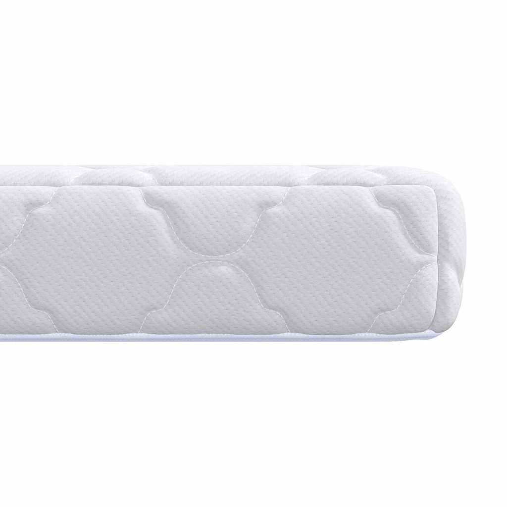 Matratze mit Kokosnusschicht Weiß 120 x 60 cm PU-Schaum
