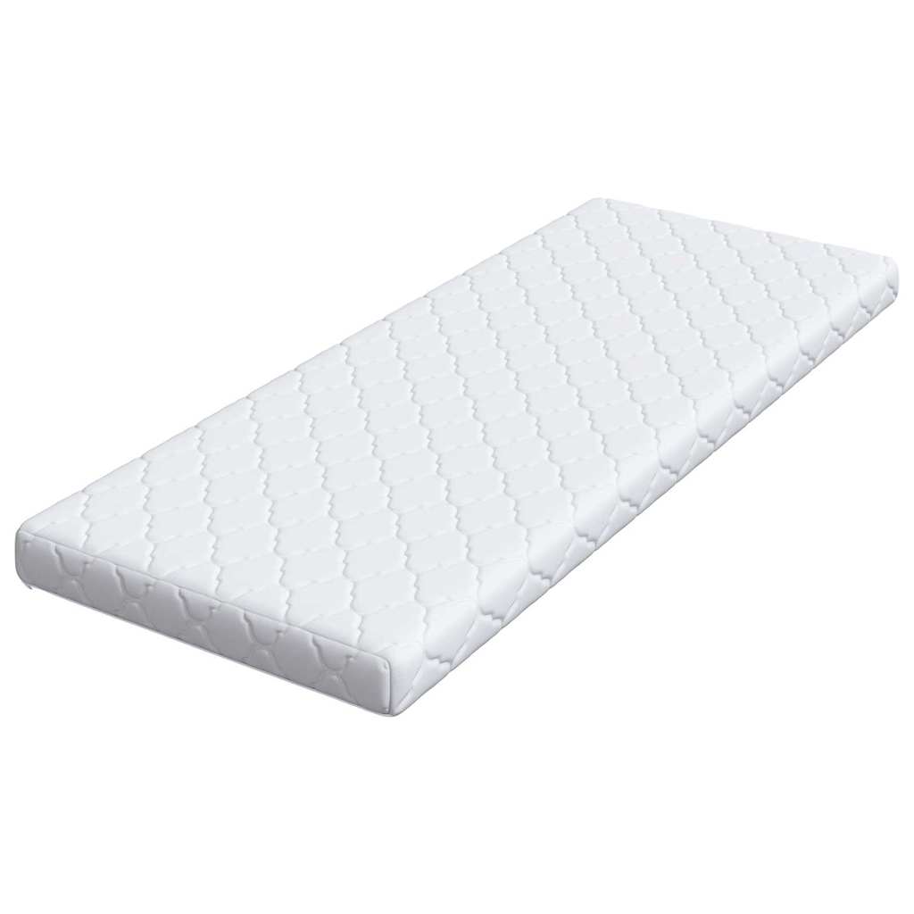 Matratze mit Kokosnusschicht Weiß 200 x 80 cm PU-Schaum