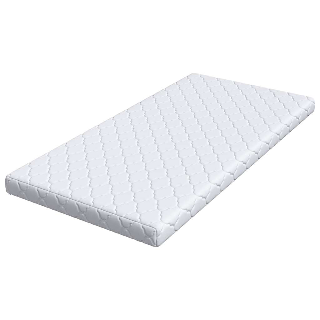 Matratze mit Kokosnusschicht Weiß 200 x 90 cm PU-Schaum