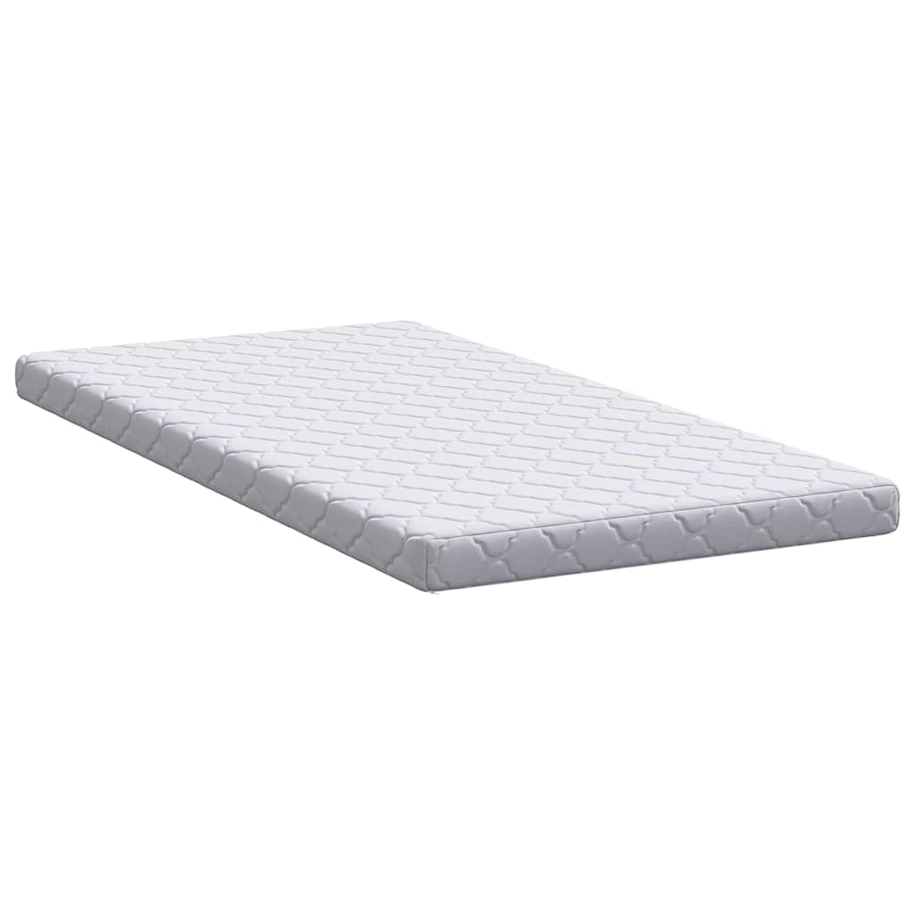 Matratze mit Kokosnusschicht Weiß 200 x 90 cm PU-Schaum