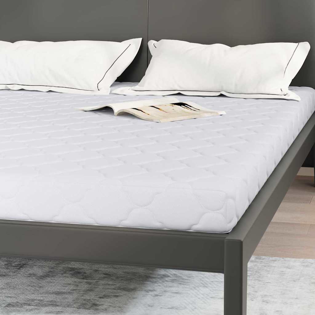 Matratze mit Kokosnusschicht Weiß 200 x 140 cm PU-Schaum