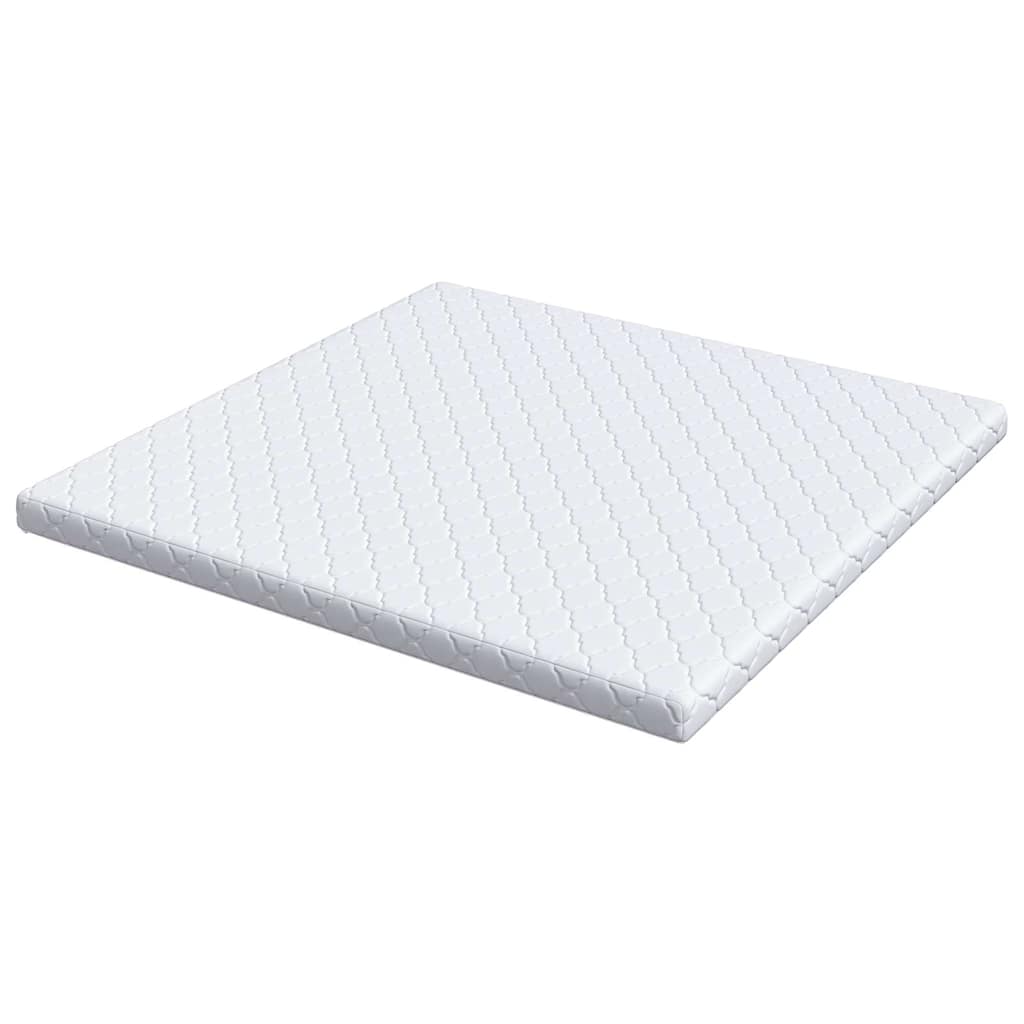 Matratze mit Kokosnusschicht Weiß 200 x 180 cm PU-Schaum