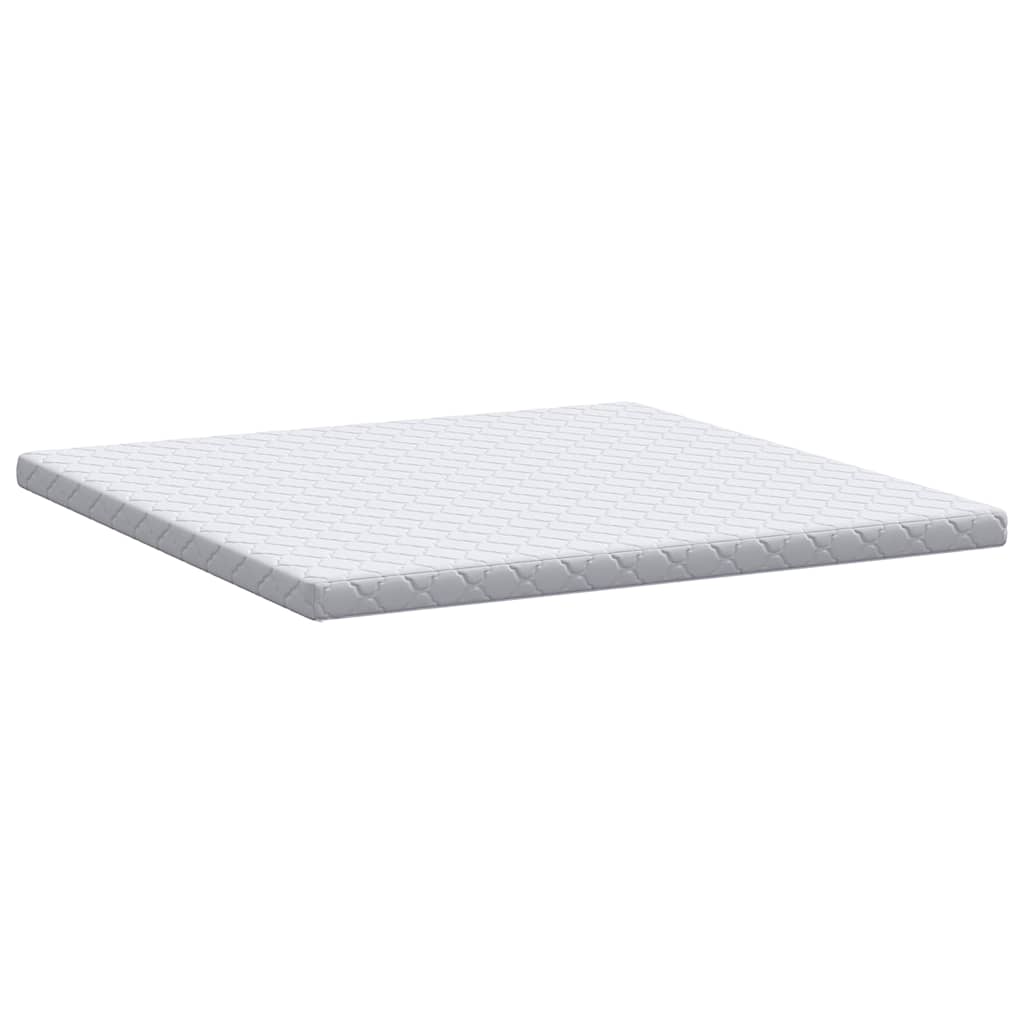 Matratze mit Kokosnusschicht Weiß 200 x 180 cm PU-Schaum