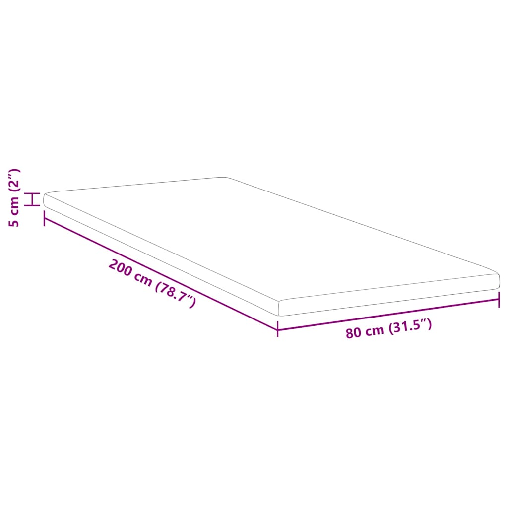 Matratzenpads Weiß 80 x 200 cm PU-Schaum