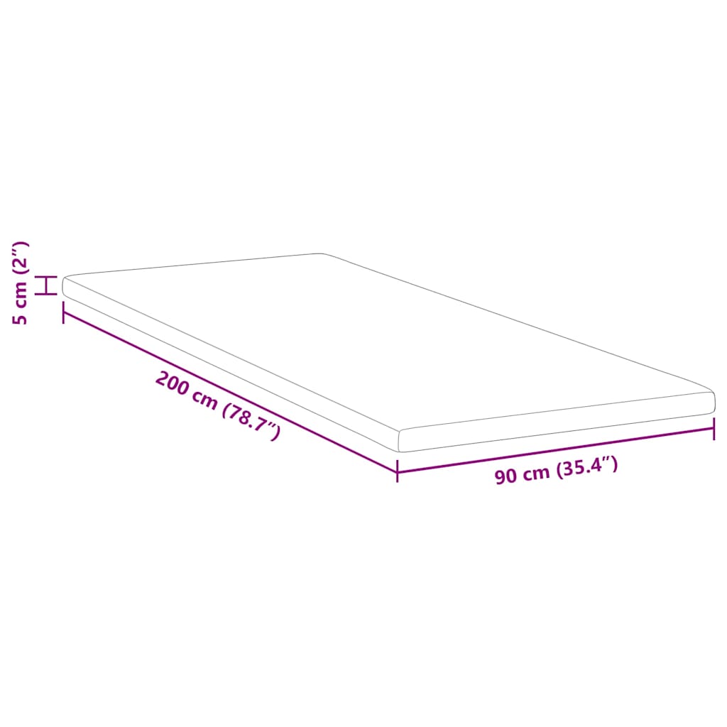 Matratzenpads Weiß 90 x 200 cm PU-Schaum