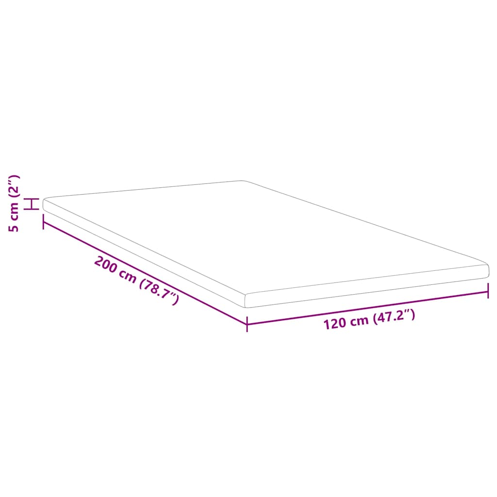 Matratzenpads Weiß 120 x 200 cm PU-Schaum