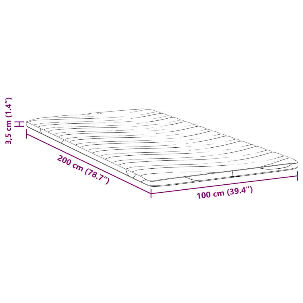 Matratzenpads Weiß 100 x 200 cm Latex