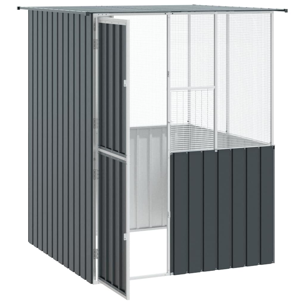 Vogelkäfig Anthrazit 154 x 154 x 200 cm Verzinkter Stahl