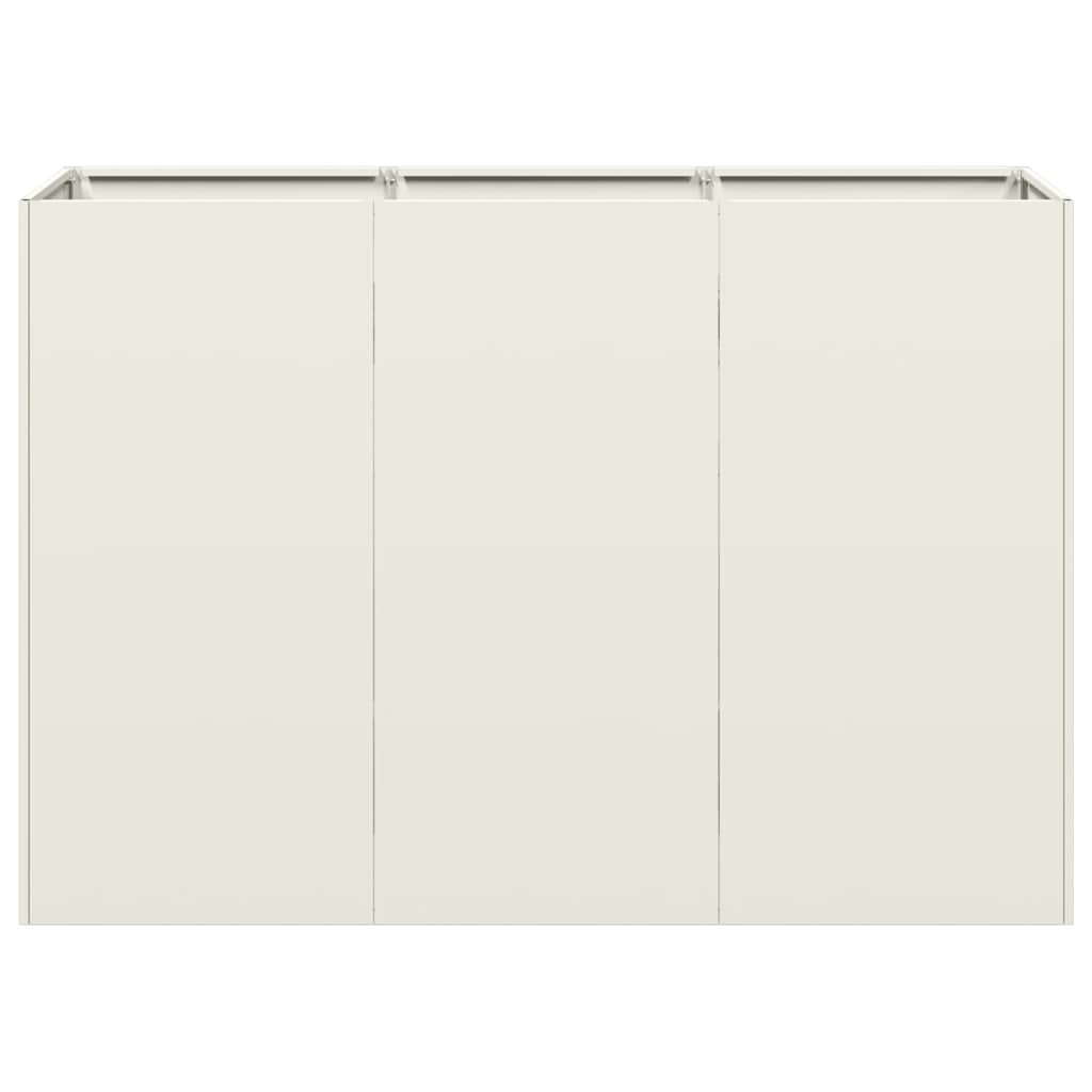 Pflanzkübel Weiß 120x40x80 cm Kaltgewalzter Stahl