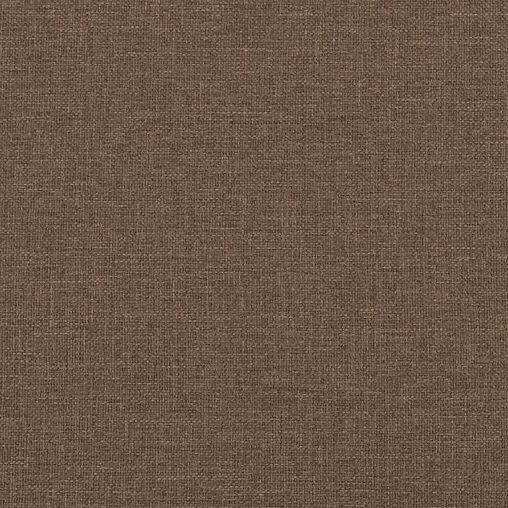 3-teiliges Sofa-Set mit Kissen, brauner Stoff