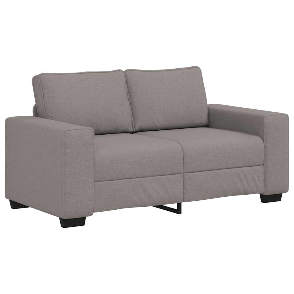 3-teiliges Sofa-Set mit Kissen, taupefarbener Stoff
