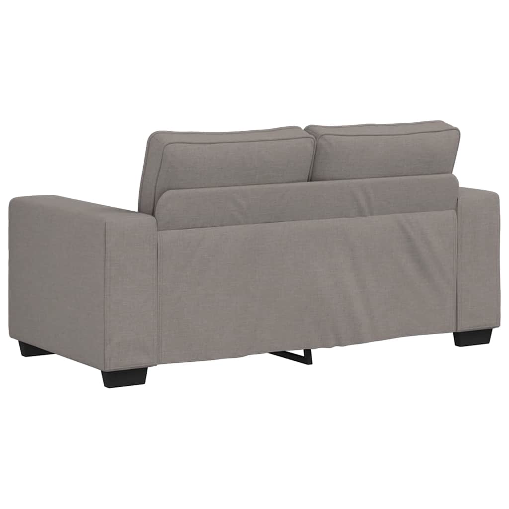 3-teiliges Sofa-Set mit Kissen, taupefarbener Stoff