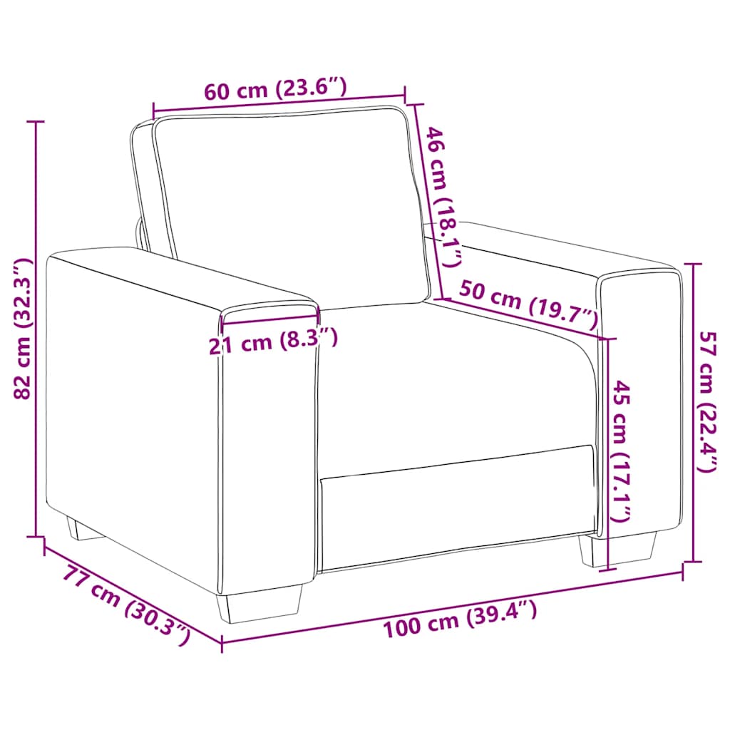3-teiliges Sofa-Set mit Kissen, cremefarbener Stoff