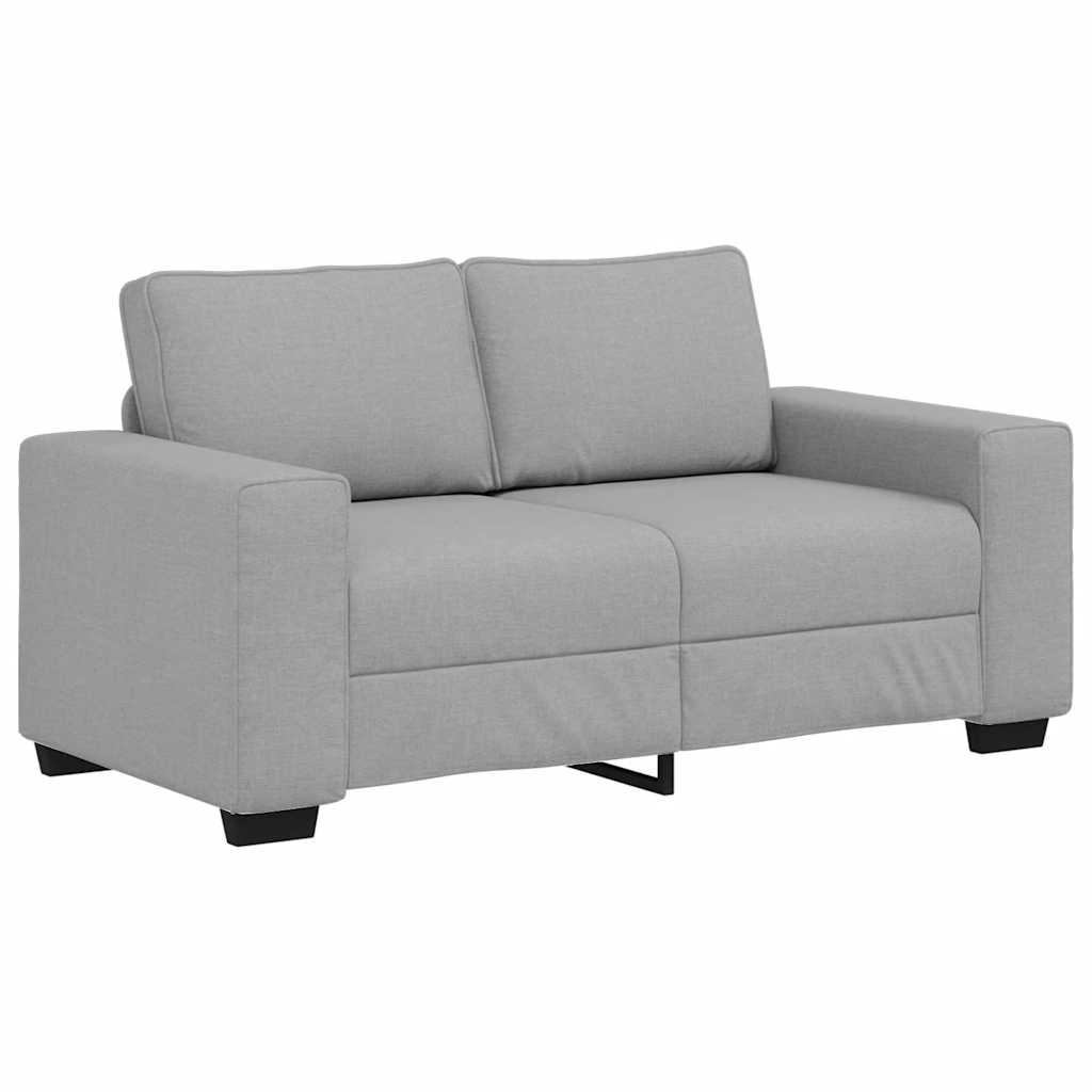 3-teiliges Sofa-Set mit Kissen, wolkengrauer Stoff