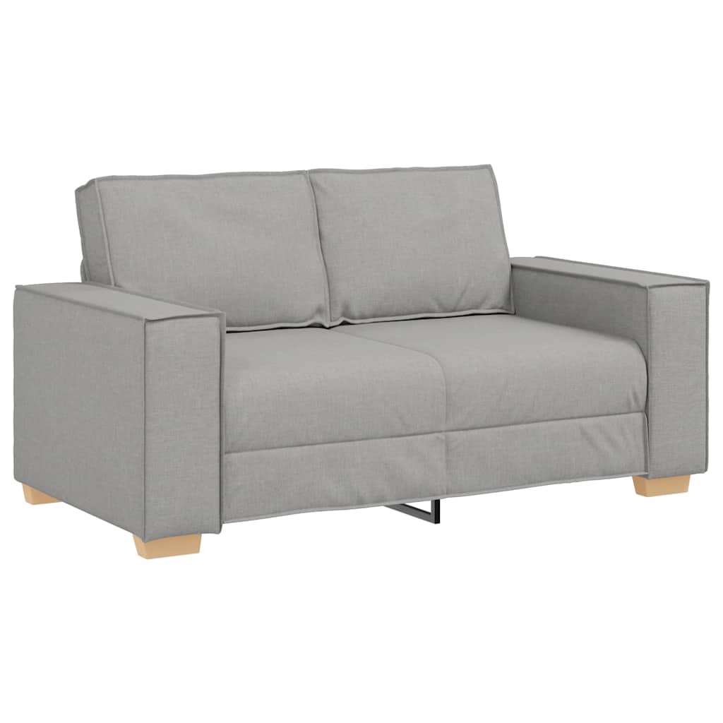 2-teiliges Sofa-Set mit Kissen, wolkengrauer Stoff