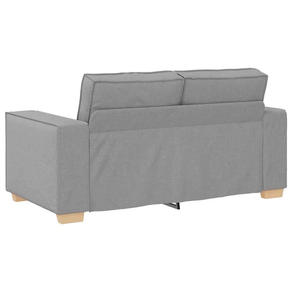 2-teiliges Sofa-Set mit Kissen, wolkengrauer Stoff