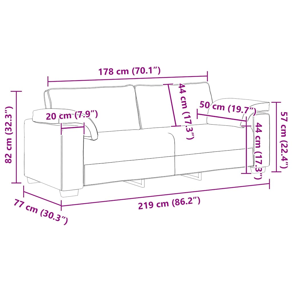 2-teiliges Sofa-Set mit Kissen, gelber Samt