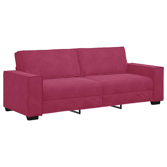 3-Sitzer-Sofa Weinrot 180 cm Samt