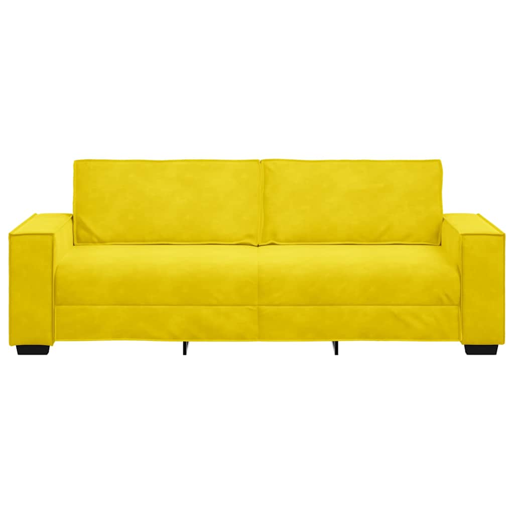 3-Sitzer-Sofa Gelb 180 cm Samt
