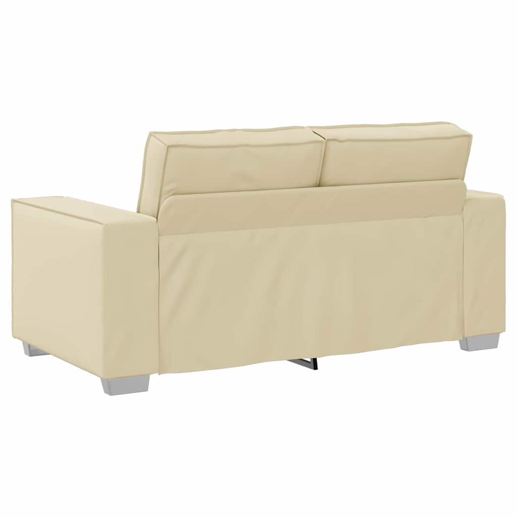 Sofasessel mit Kissen Creme 160 x 78 x 84 cm Kunstleder