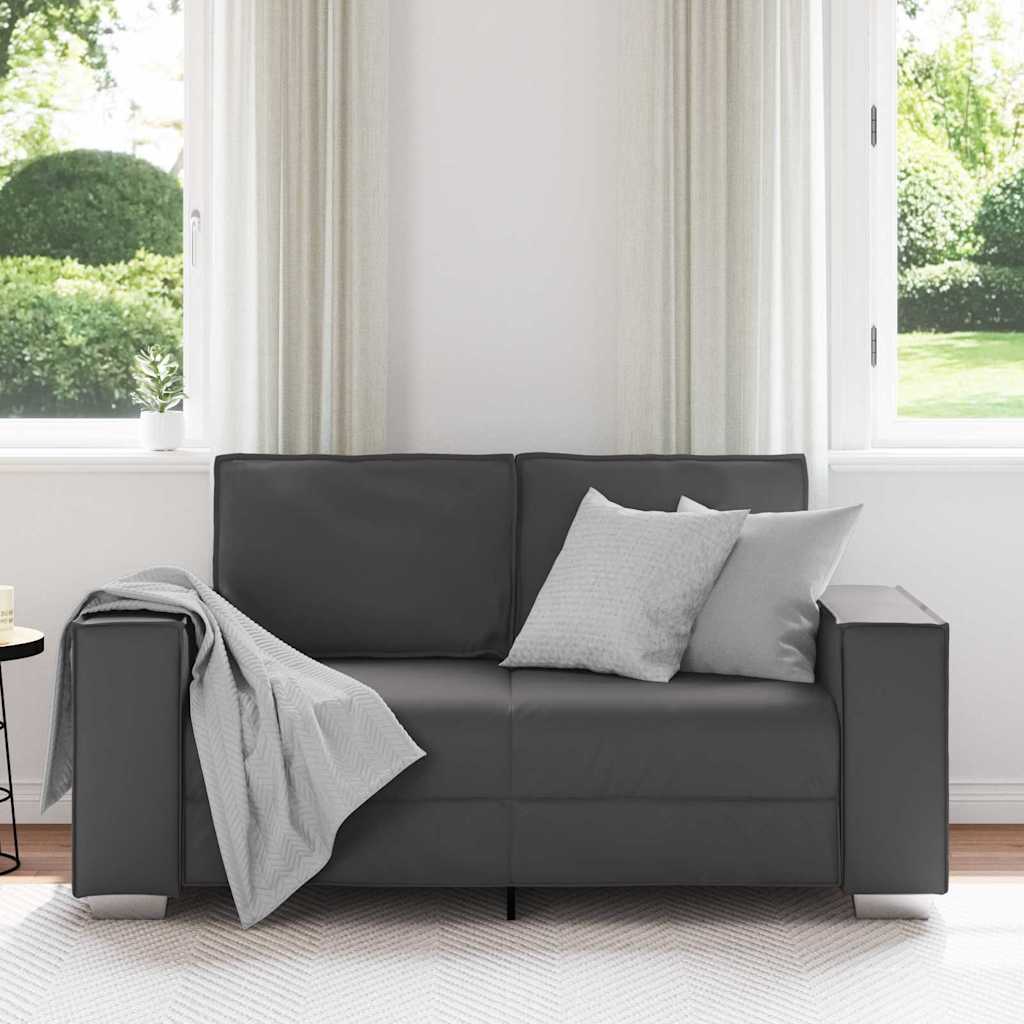 Sofasessel mit Kissen Grau 160 x 78 x 84 cm Kunstleder