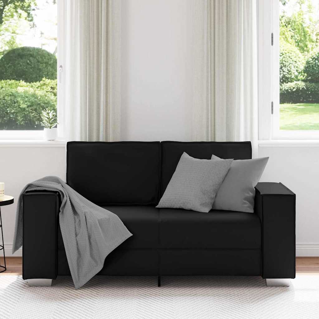 Sofasessel mit Kissen Schwarz 160 x 78 x 84 cm Kunstleder