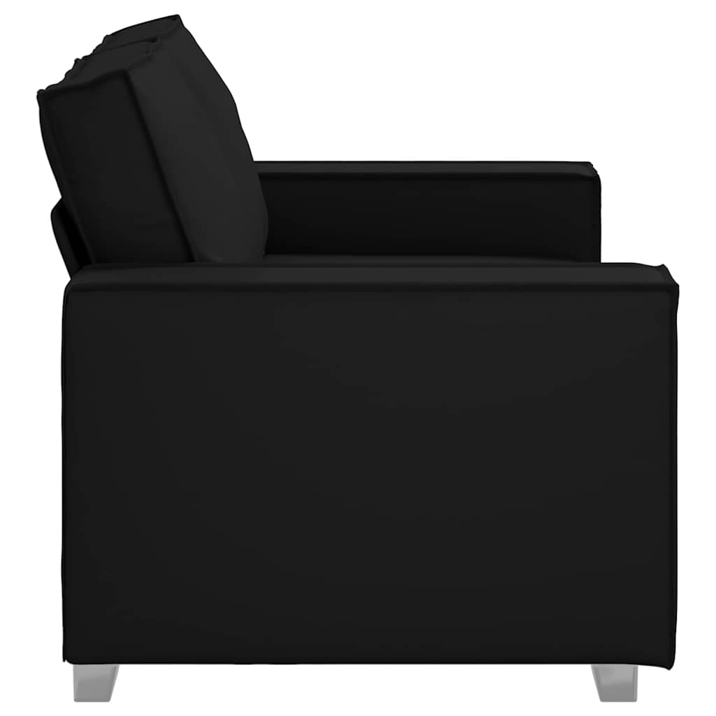 Sofasessel mit Kissen Schwarz 160 x 78 x 84 cm Kunstleder