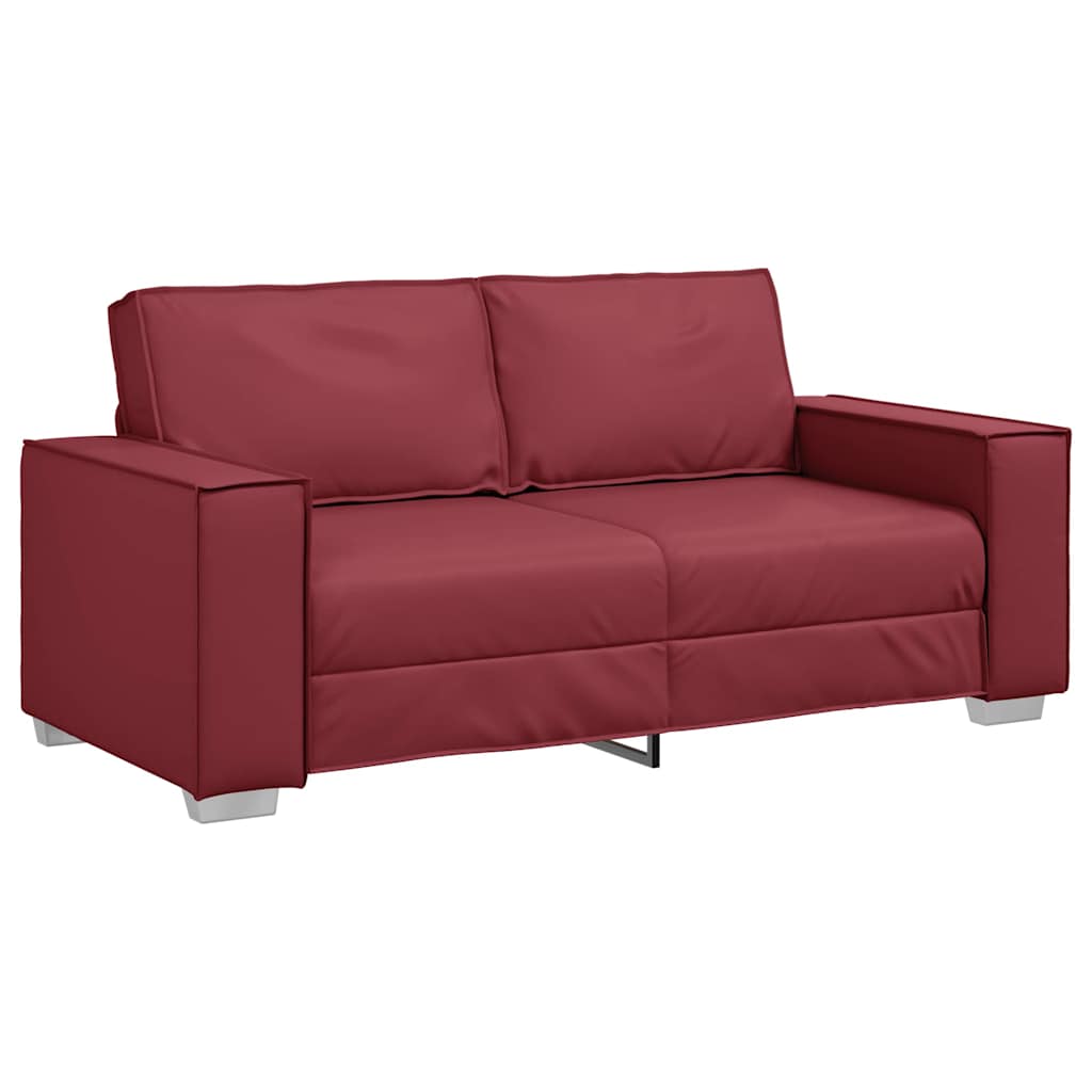 Sofasessel mit Kissen Weinrot 180 x 78 x 84 cm Kunstleder