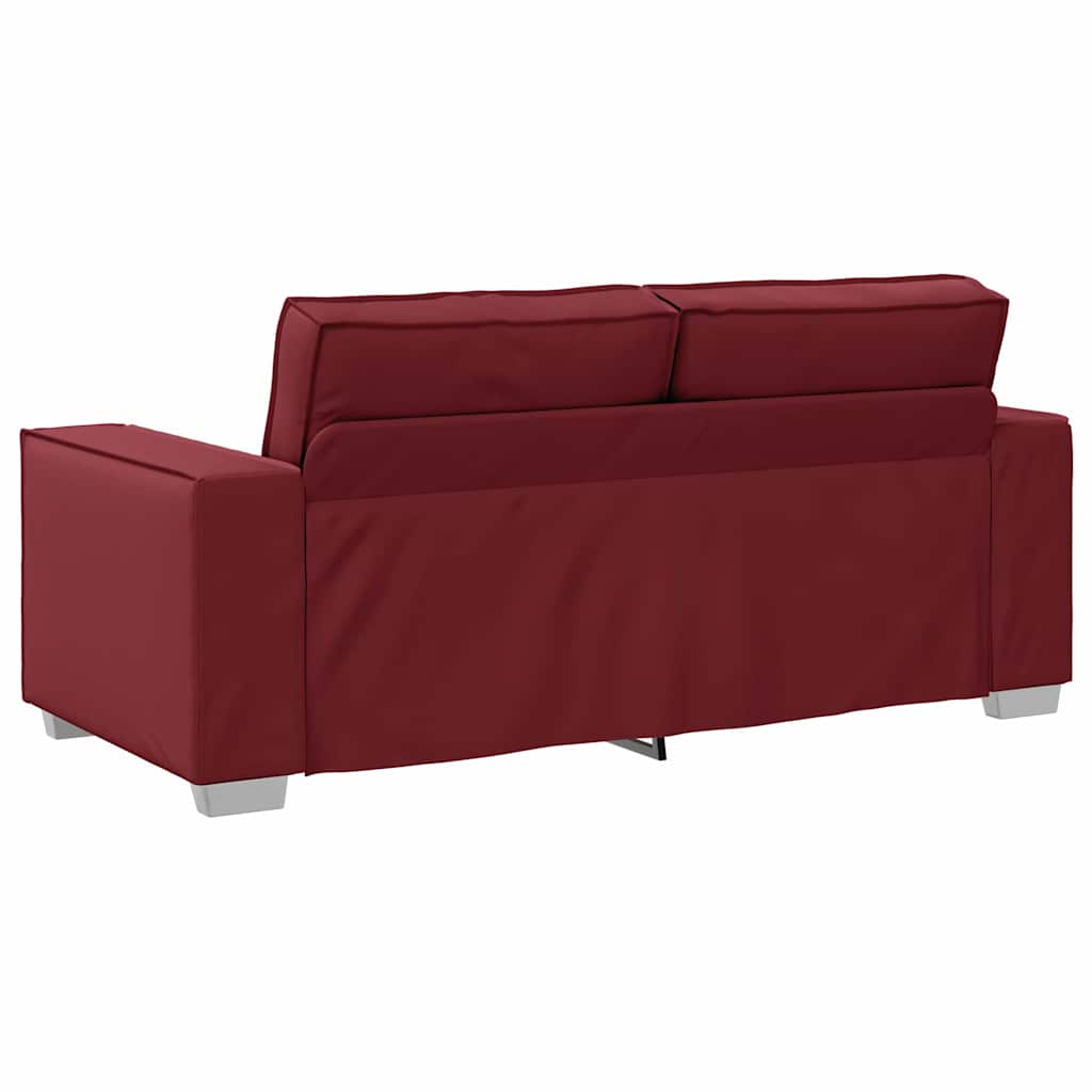 Sofasessel mit Kissen Weinrot 180 x 78 x 84 cm Kunstleder