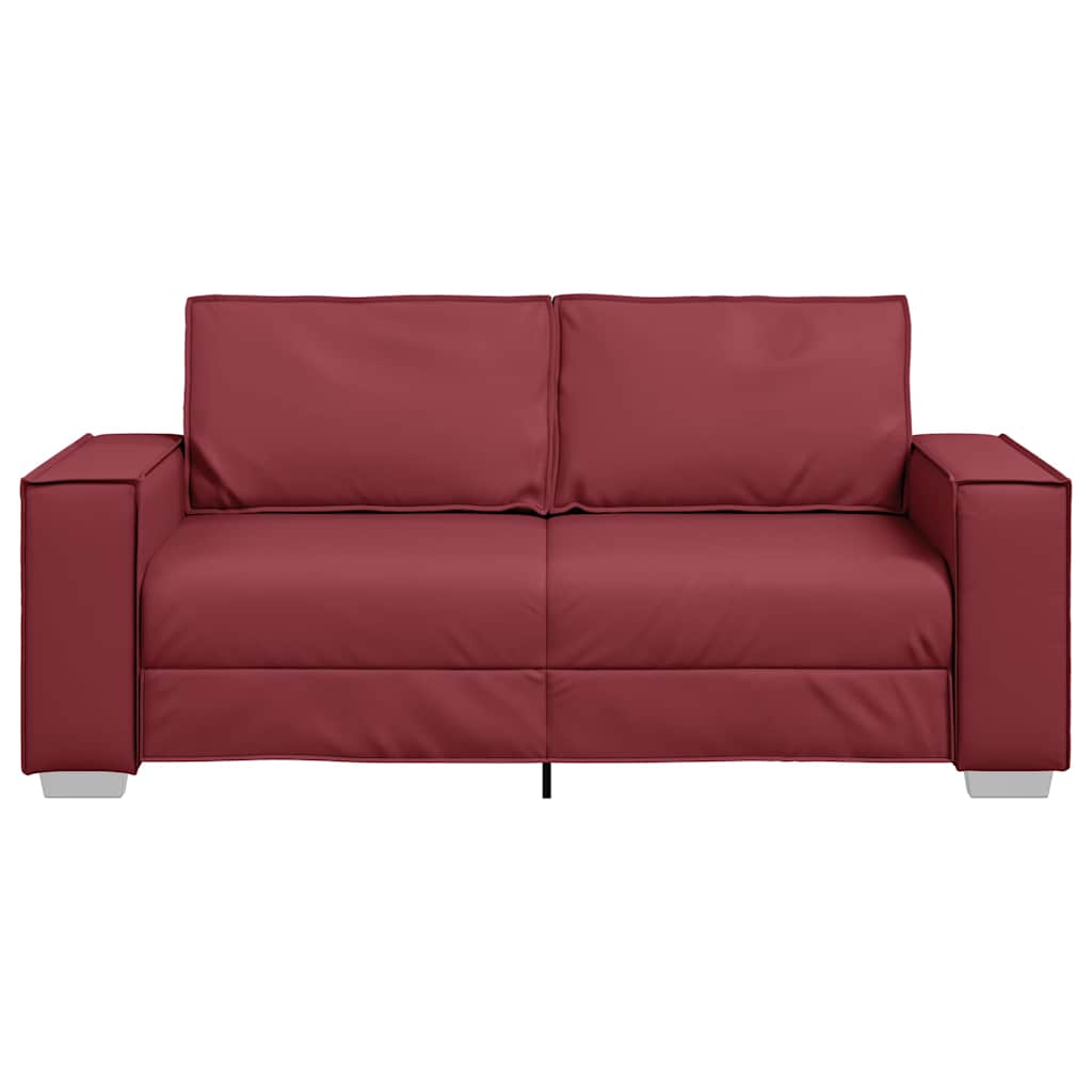Sofasessel mit Kissen Weinrot 180 x 78 x 84 cm Kunstleder