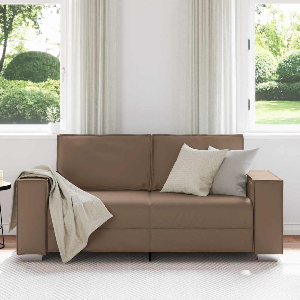 Sofasessel mit Kissen Cappuccino 180 x 78 x 84 cm Kunstleder