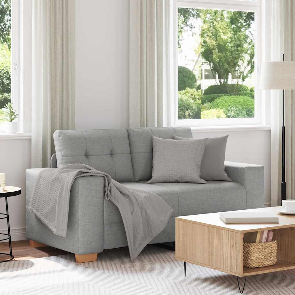 Zweisitzer-Sofa mit Kissen Wolkengrau Stoff