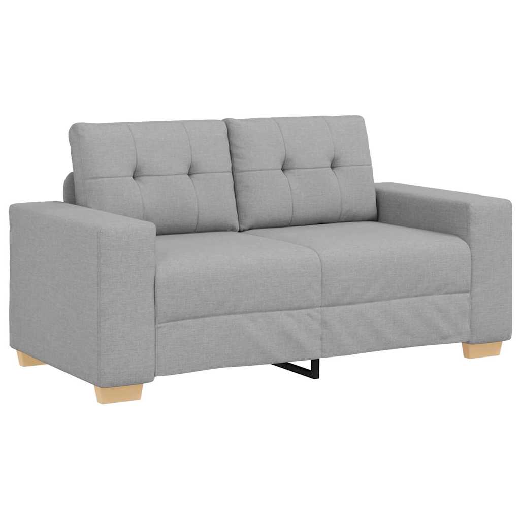Zweisitzer-Sofa mit Kissen Wolkengrau Stoff