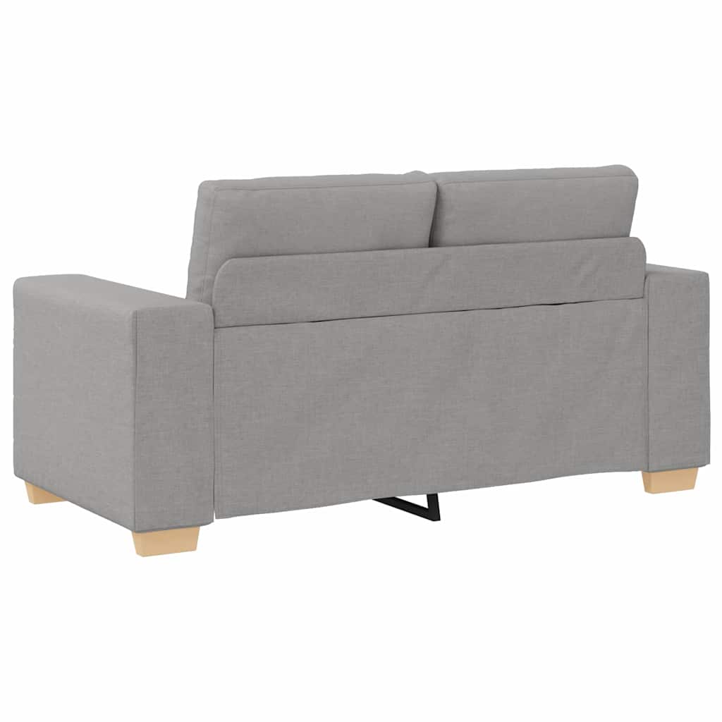 Zweisitzer-Sofa mit Kissen Wolkengrau Stoff