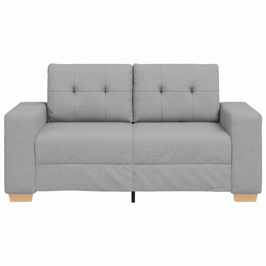 Zweisitzer-Sofa mit Kissen Wolkengrau Stoff