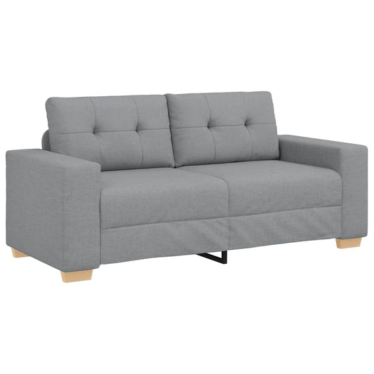Zweisitzer-Sofa Hellgrau 140 cm Stoff