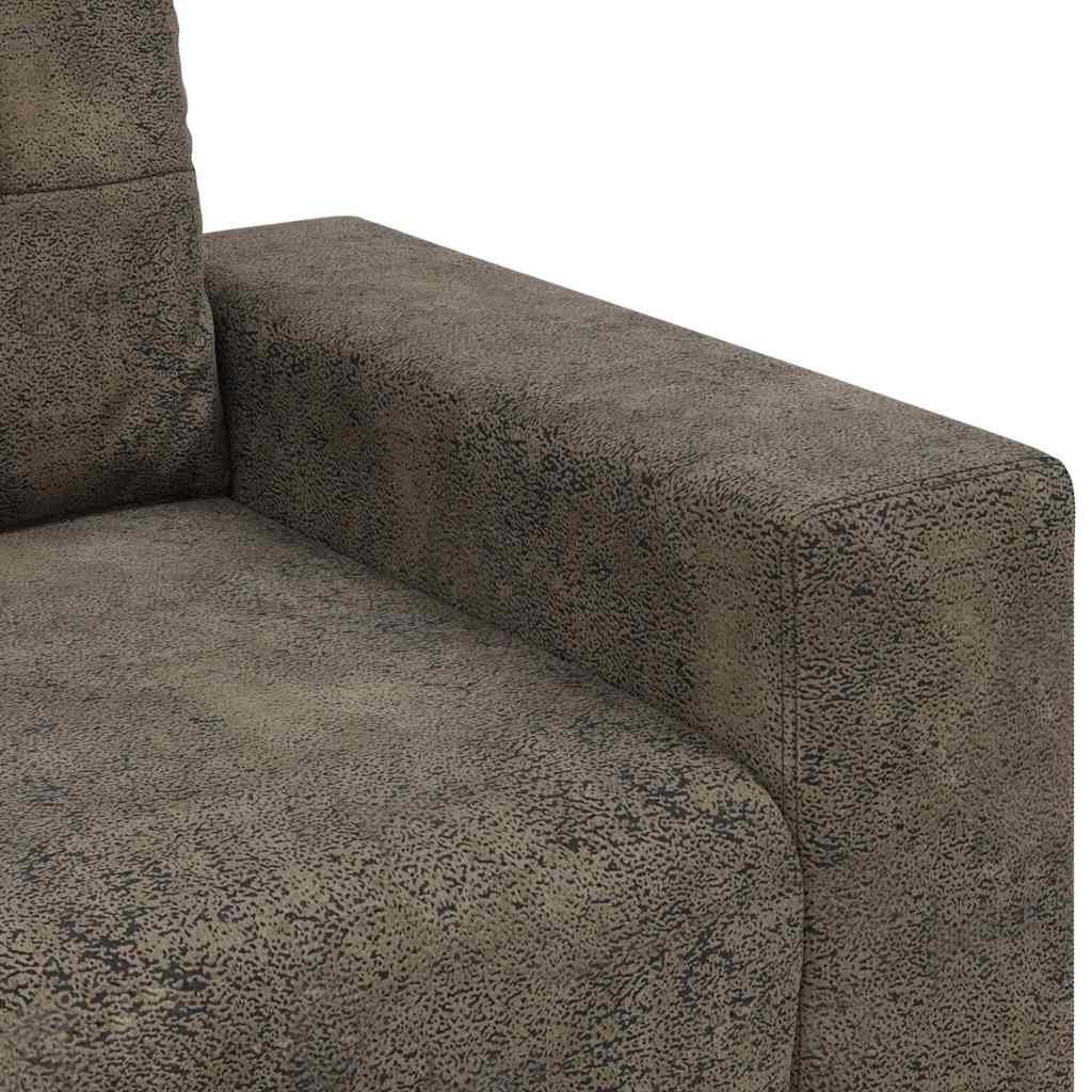 Sofa Stuhl mit Kissen Dunkelgrau Kunstleder