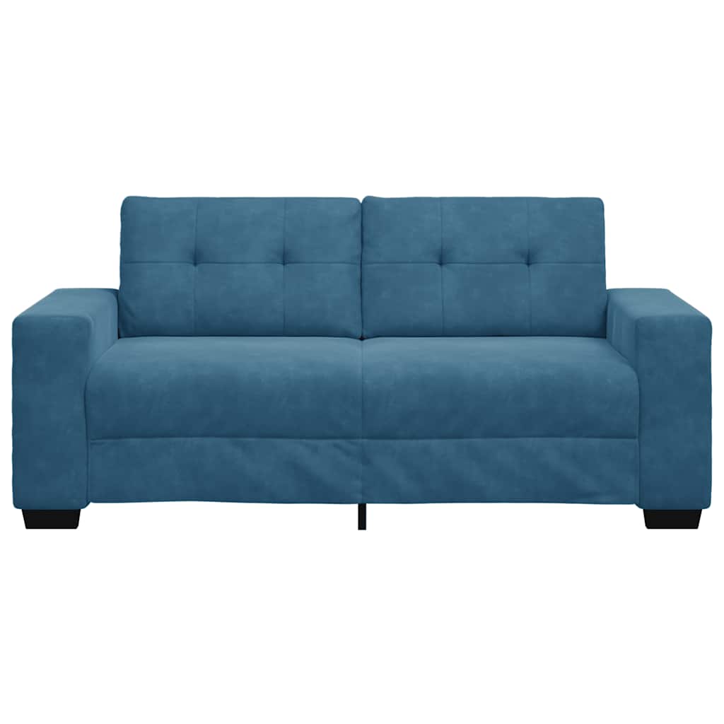 Zweisitzer-Sofa Blau 140 cm Samt