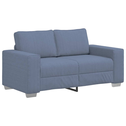 Zweisitzer-Sofa Blau 120 cm Cordstoff