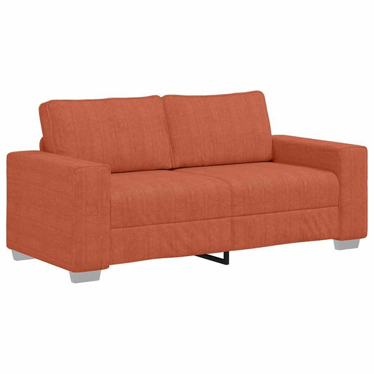 Zweisitzer-Sofa Rot Orange 140 cm Cordstoff