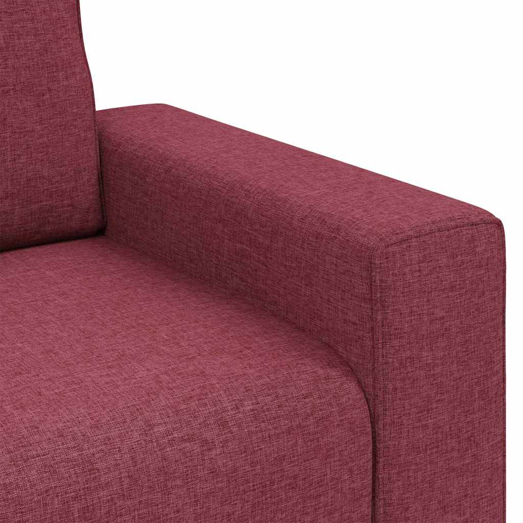 Sofa mit Kissen Weinrot 100 x 77 x 82 cm Stoff