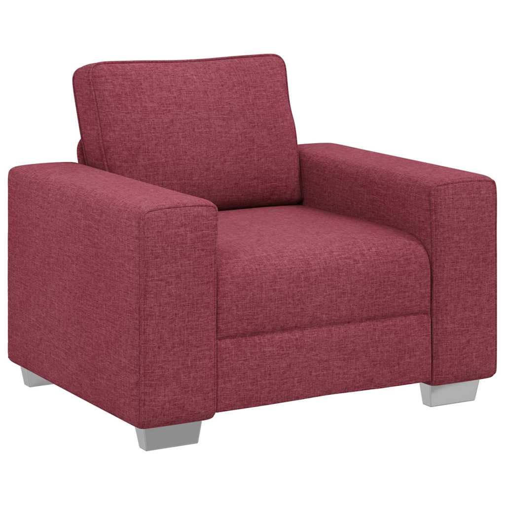 Sofa mit Kissen Weinrot 100 x 77 x 82 cm Stoff