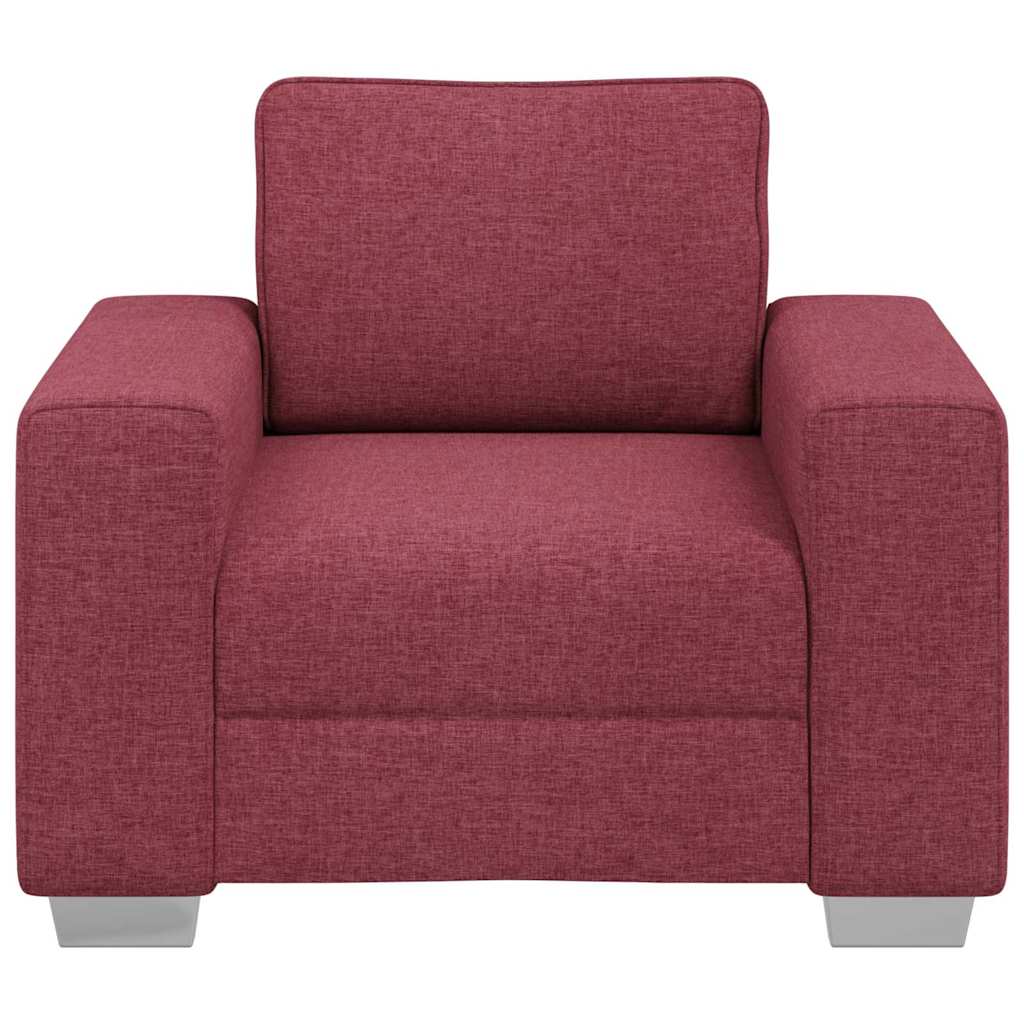 Sofa mit Kissen Weinrot 100 x 77 x 82 cm Stoff