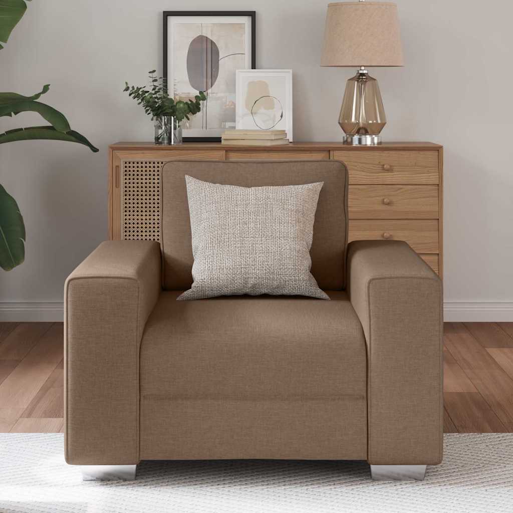 Sofa mit Kissen Braun 100 x 77 x 82 cm Stoff