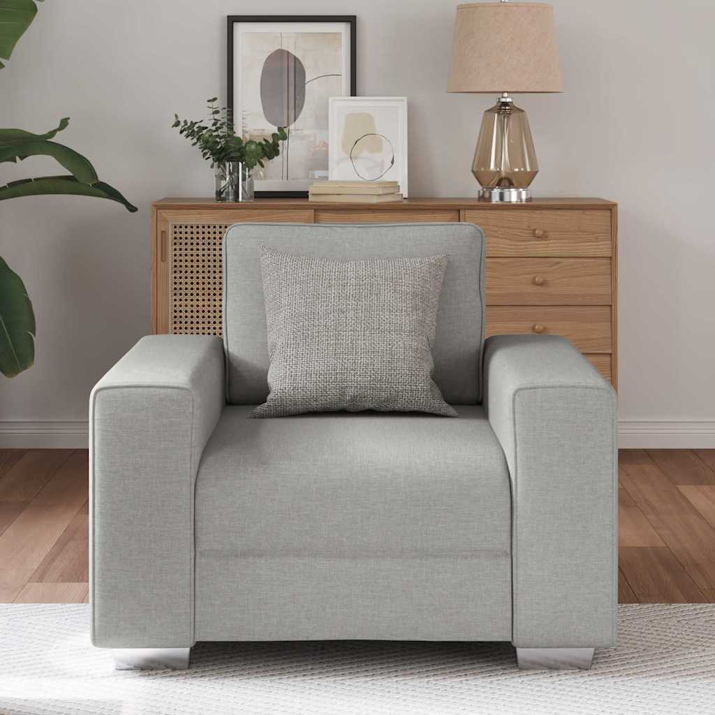 Sofa mit Kissen Wolken-Grau 100 x 77 x 82 cm Stoff